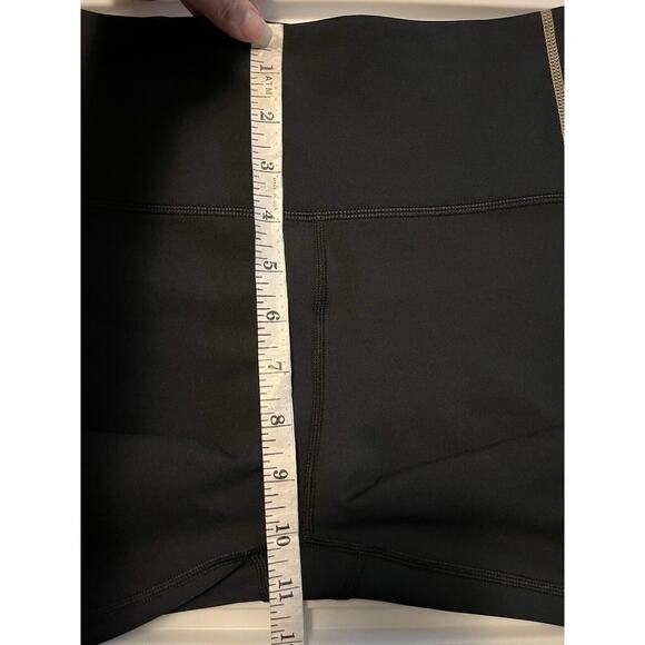 Zyia Active Mocha On Black Game Day Light N Tight 7/8 Leggings Size 6-8 Pockets - Picture 9 of 10